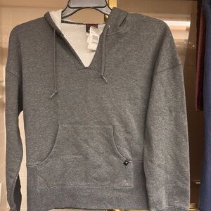 Champion v neck Gray Pullover Hoodie